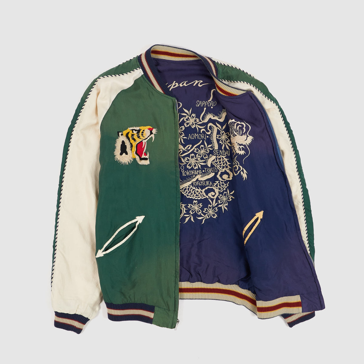 Taylor Toyo Tiger-Dragon Reversible Souvenir Jacket