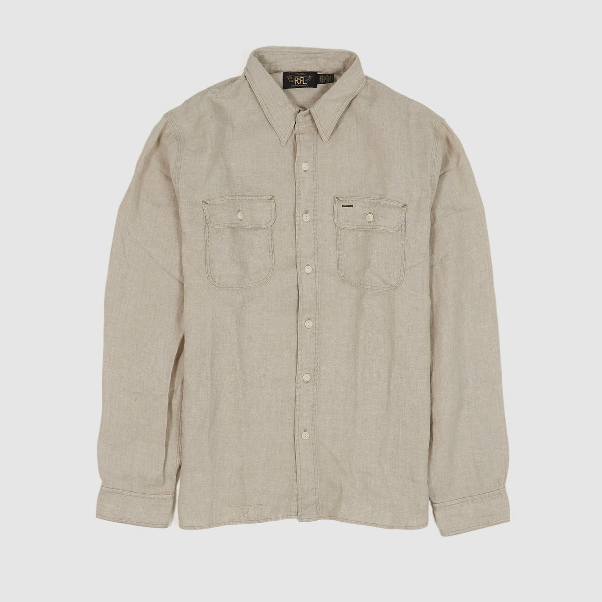 Double RL Heavy Linen Long Sleeve Shirt