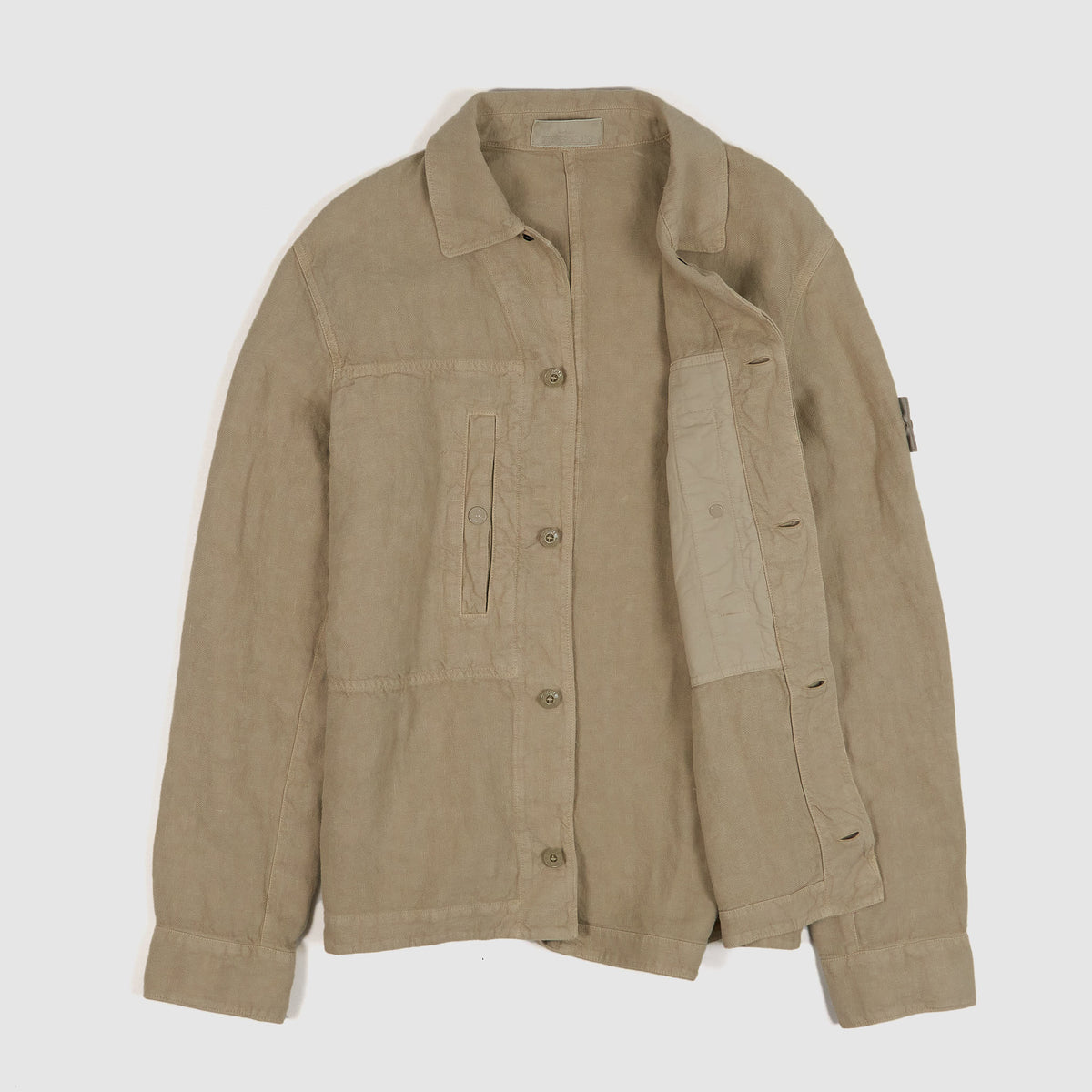 Stone Island Ghost Piece Heavy Linen Overshirt