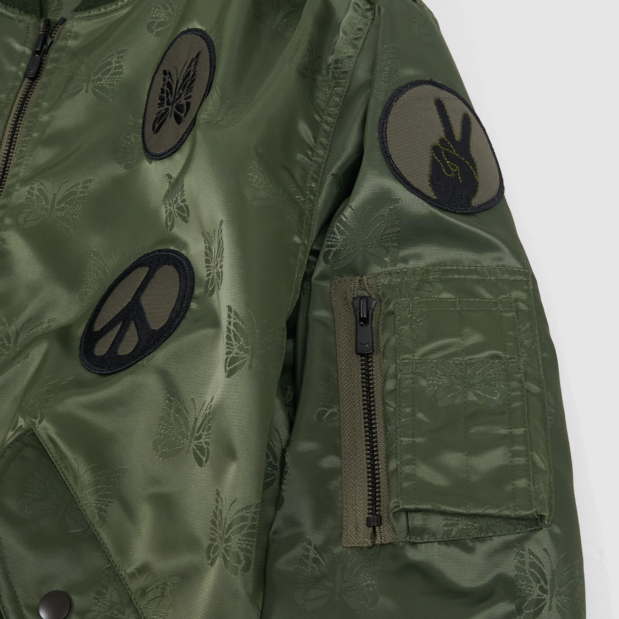 Needles Japan L2-B Papillon Embroidered Bomber Jacket - DeeCee style