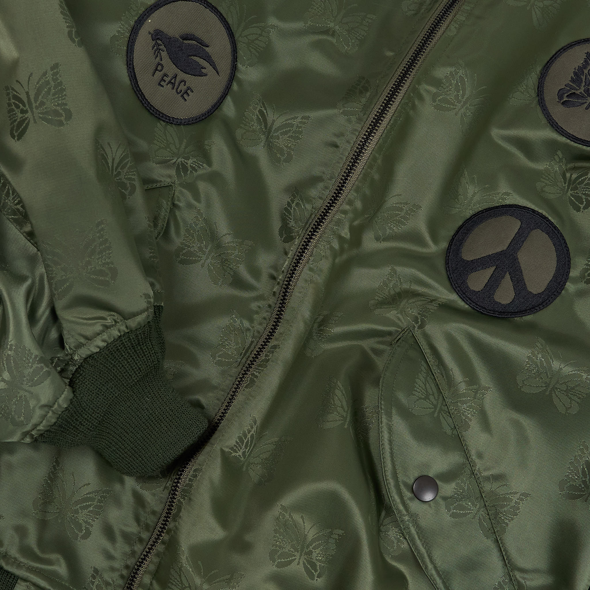 Needles Japan L2-B Papillon Embroidered Bomber Jacket - DeeCee style