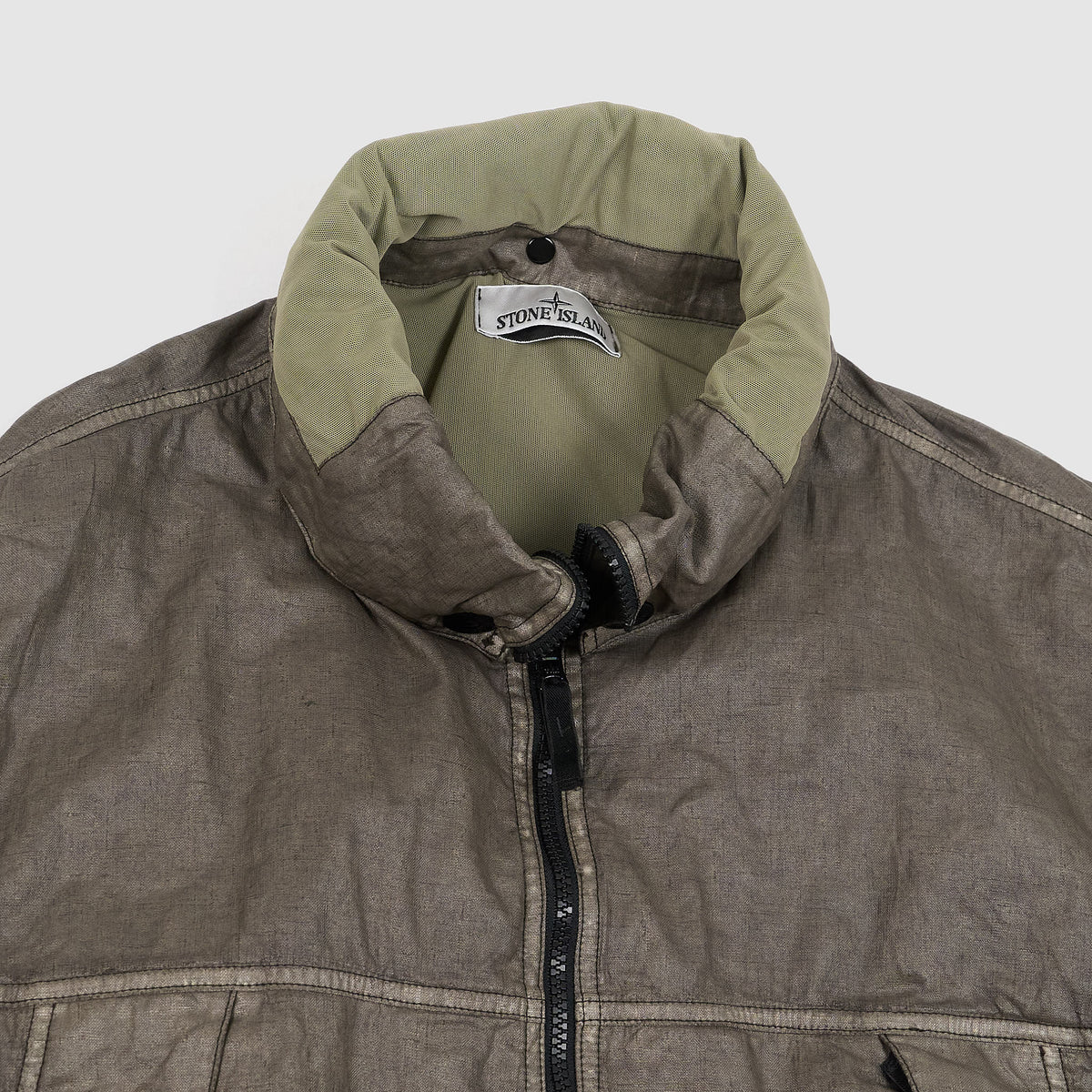 Stone Island Raw linen Plated OVD Jacket