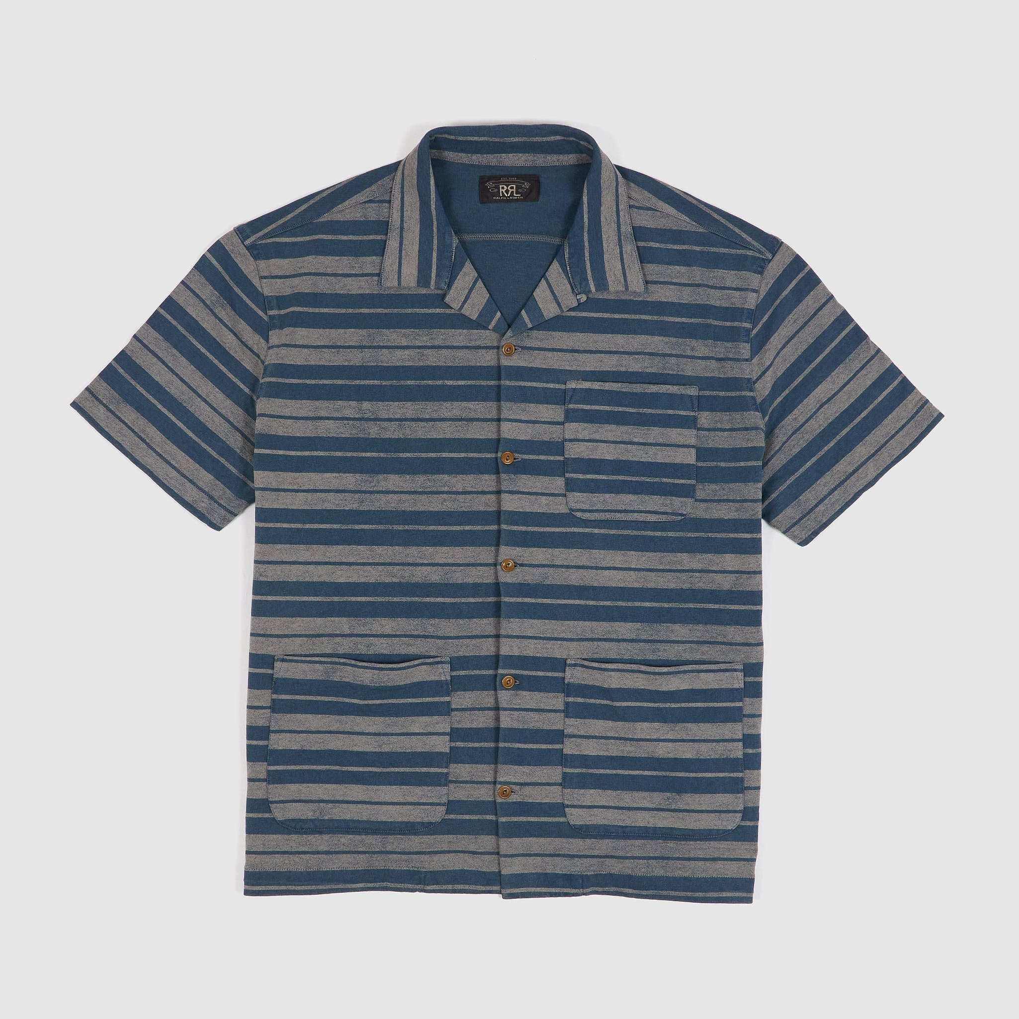Double RL Camp Collar Jersey Pocket Over-Shirt - DeeCee style