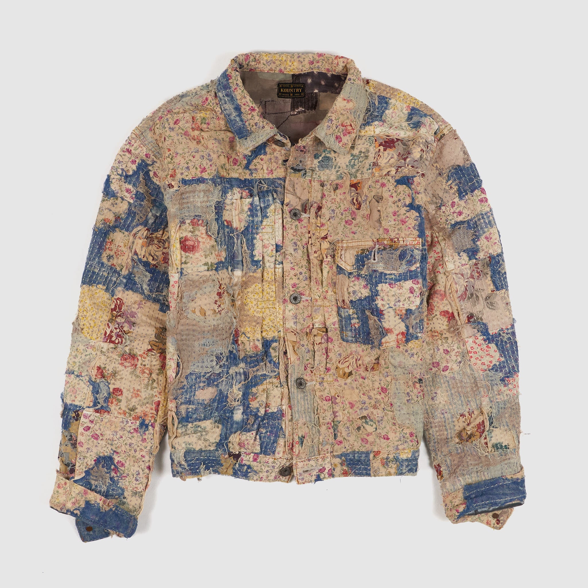 Kapital Distressed Floral-Boro Cotton and Linen Type-1 Jacket