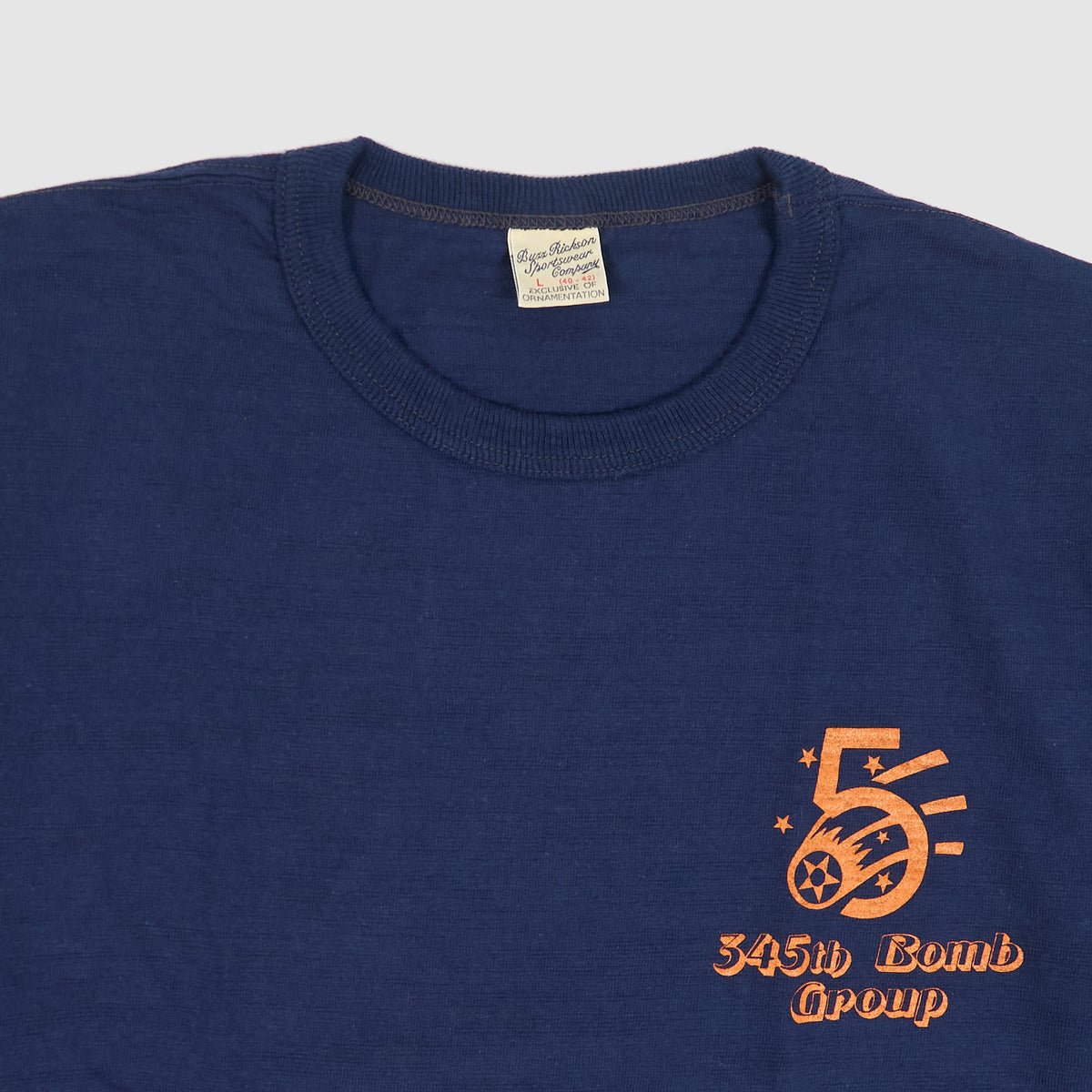 Buzz Rickson`s 345th Bomb Group Crew Neck T-Shirt
