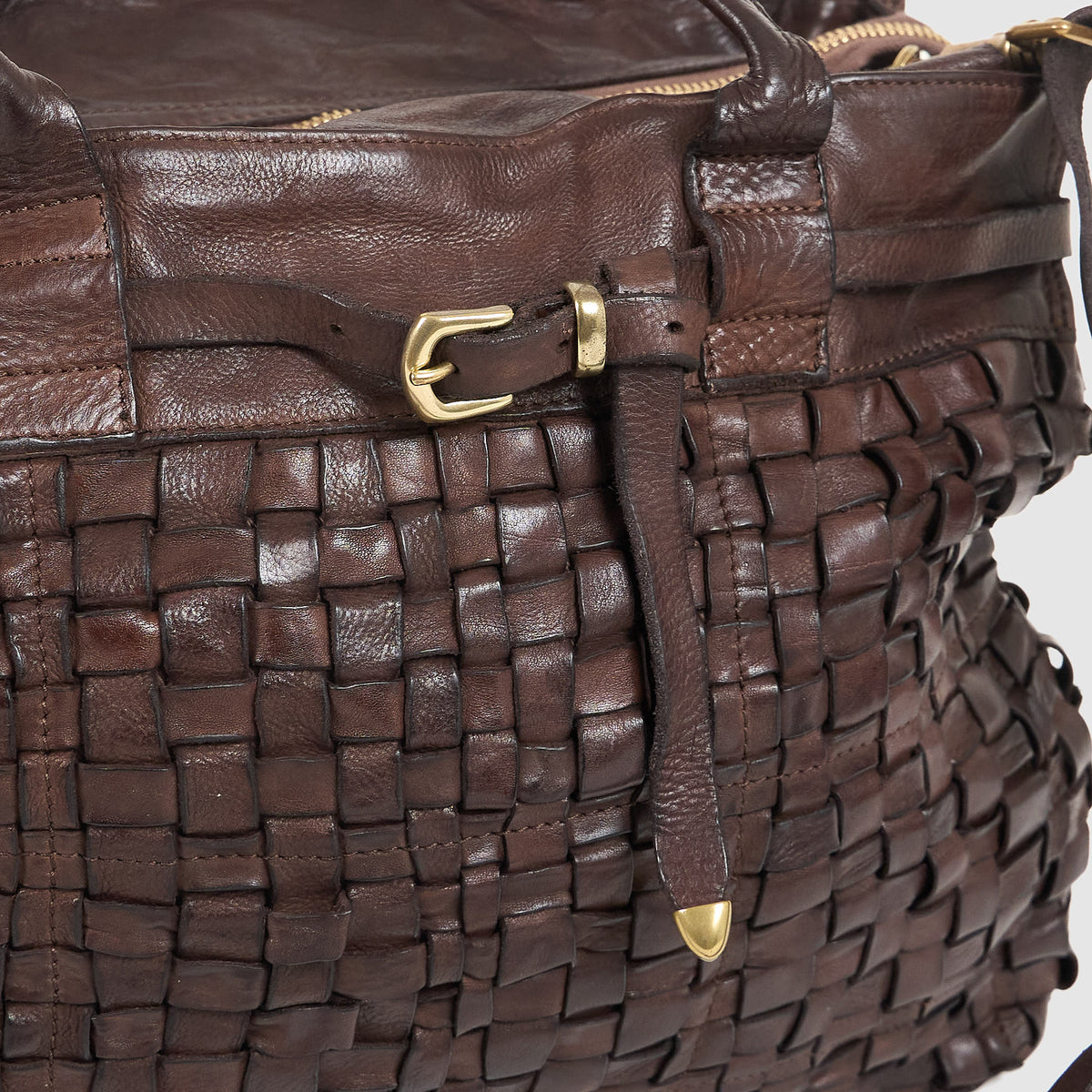 Campomaggi Woven  Leather Bag
