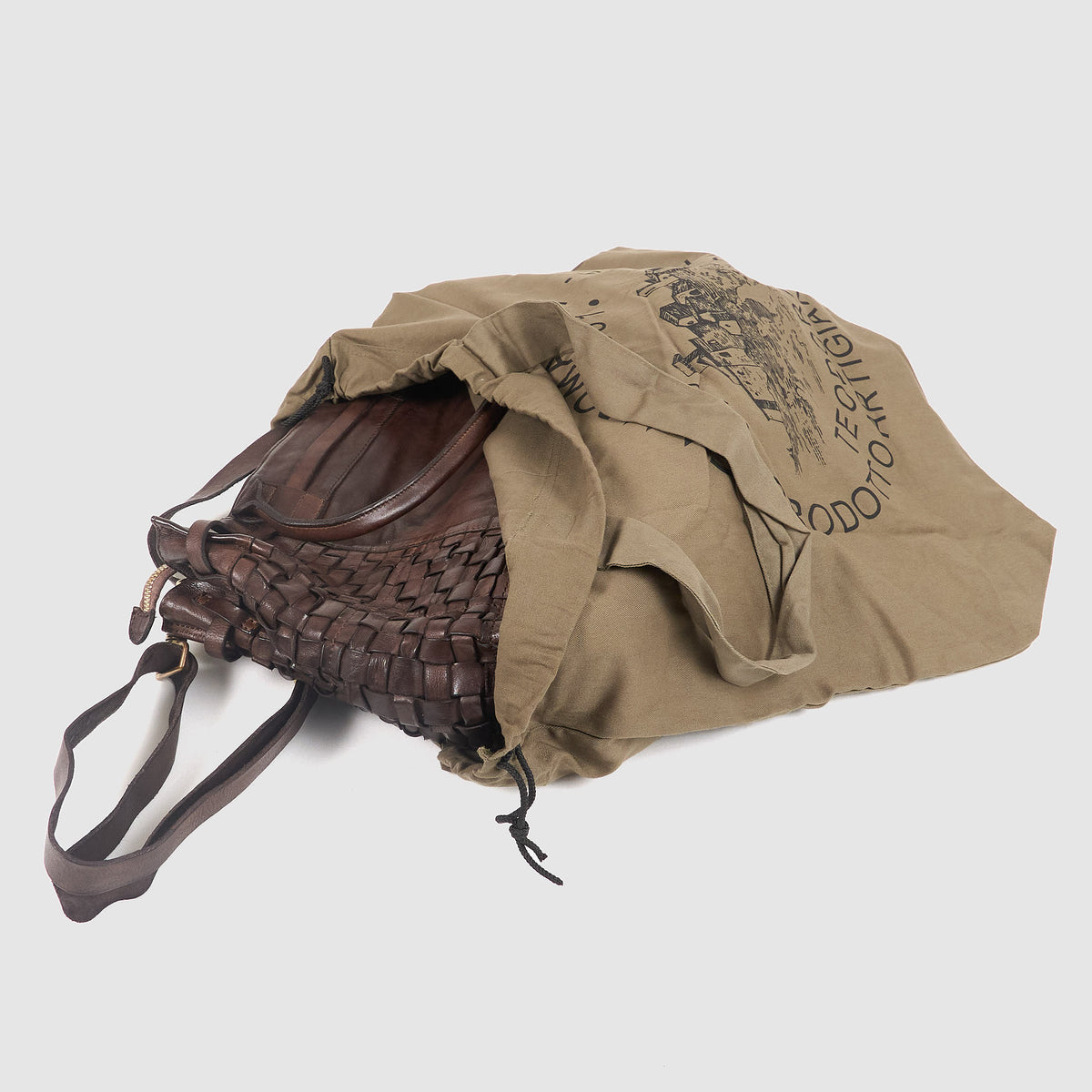 Campomaggi Woven  Leather Bag