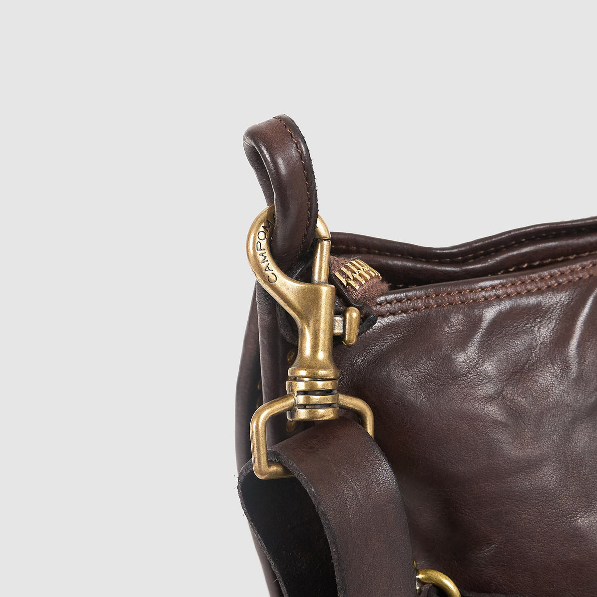 Campomaggi Leather Studded Shoulder Bag