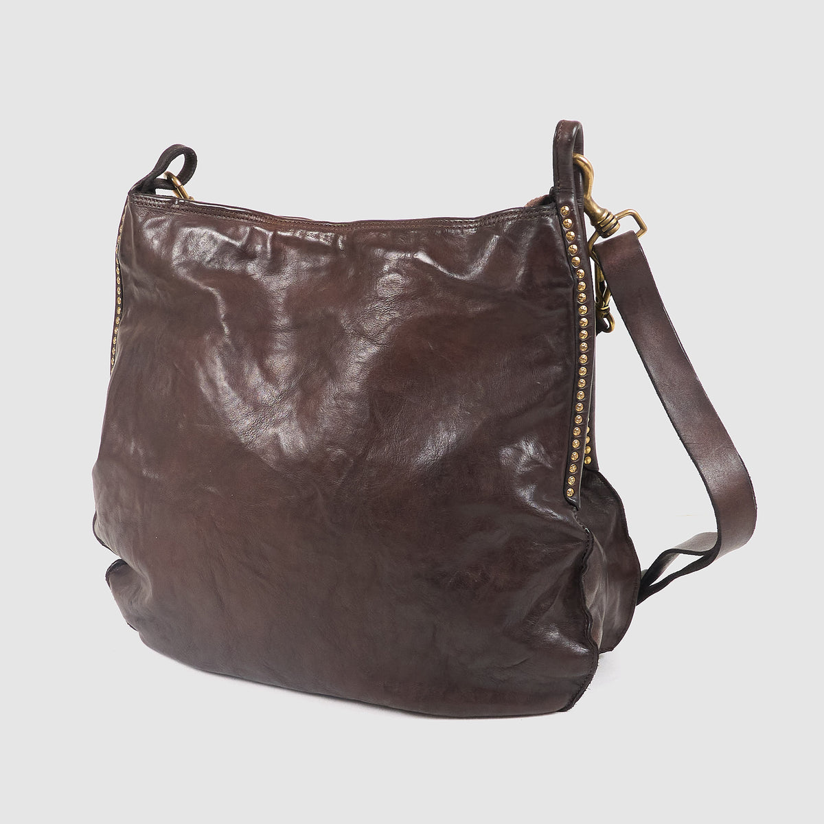 Campomaggi Leather Studded Shoulder Bag