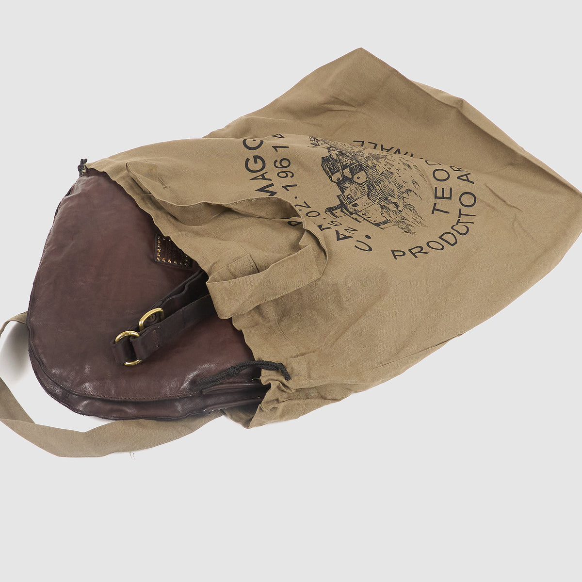 Campomaggi Leather Studded Shoulder Bag