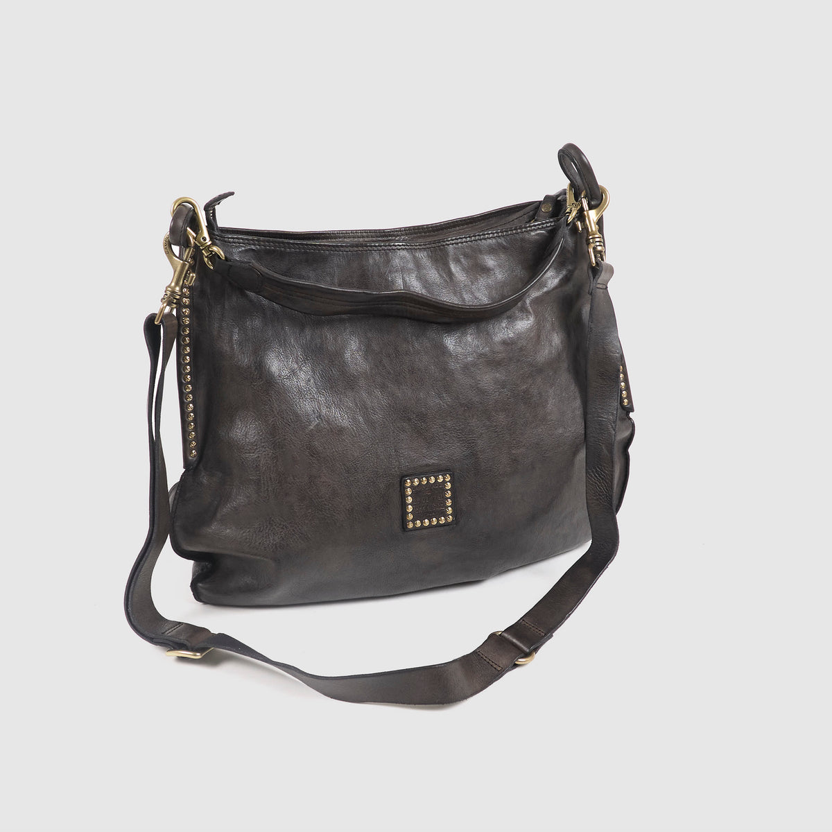 Campomaggi Leather Studded Shoulder Bag