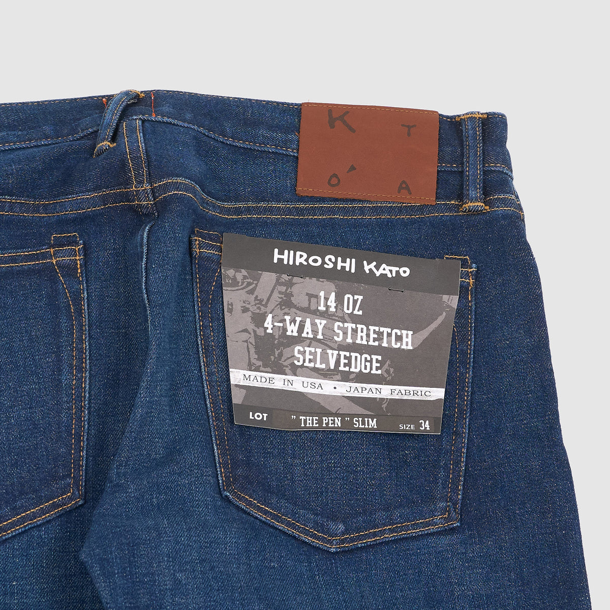 Hiroshi Kato The Pen Zip Fly 14 OZ Stretch Selvage Slim Fit