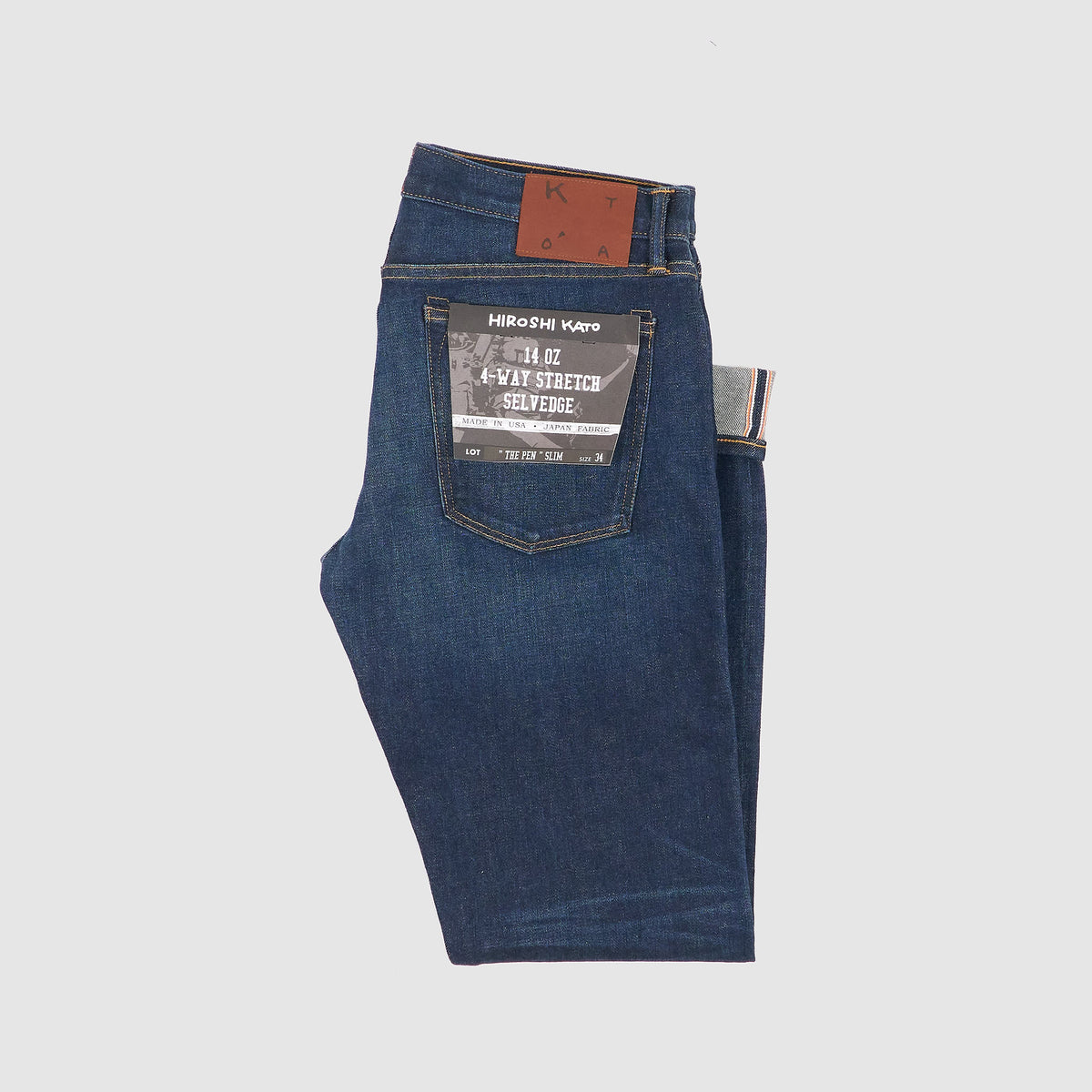 Hiroshi Kato The Pen Zip Fly 14 OZ Stretch Selvage Slim Fit