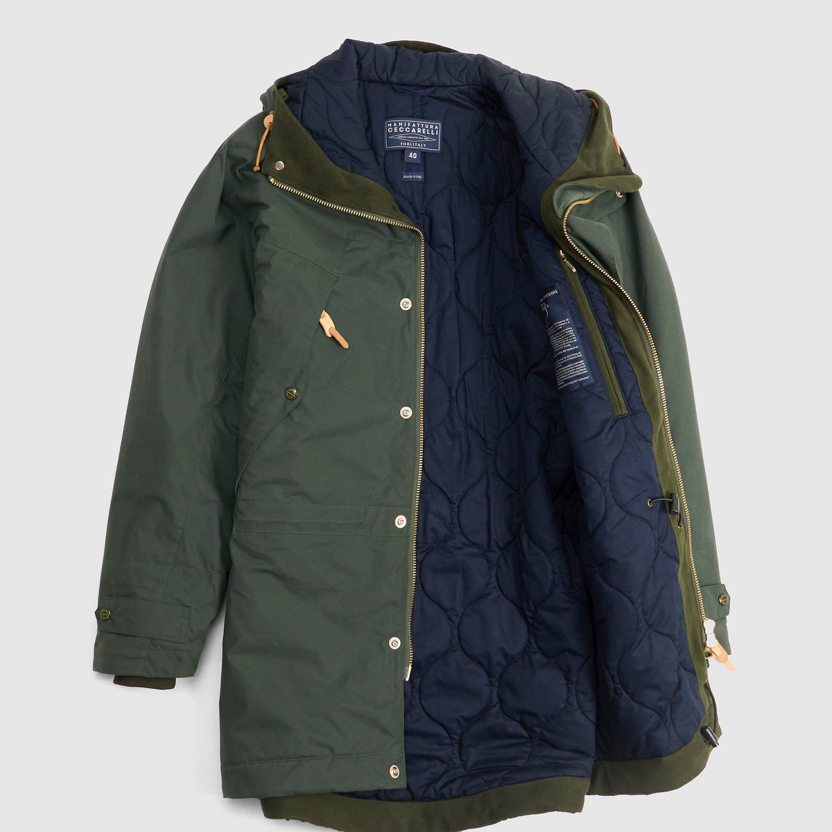 Manifattura Ceccarelli Moutain Parka Waxed Coated Fabric