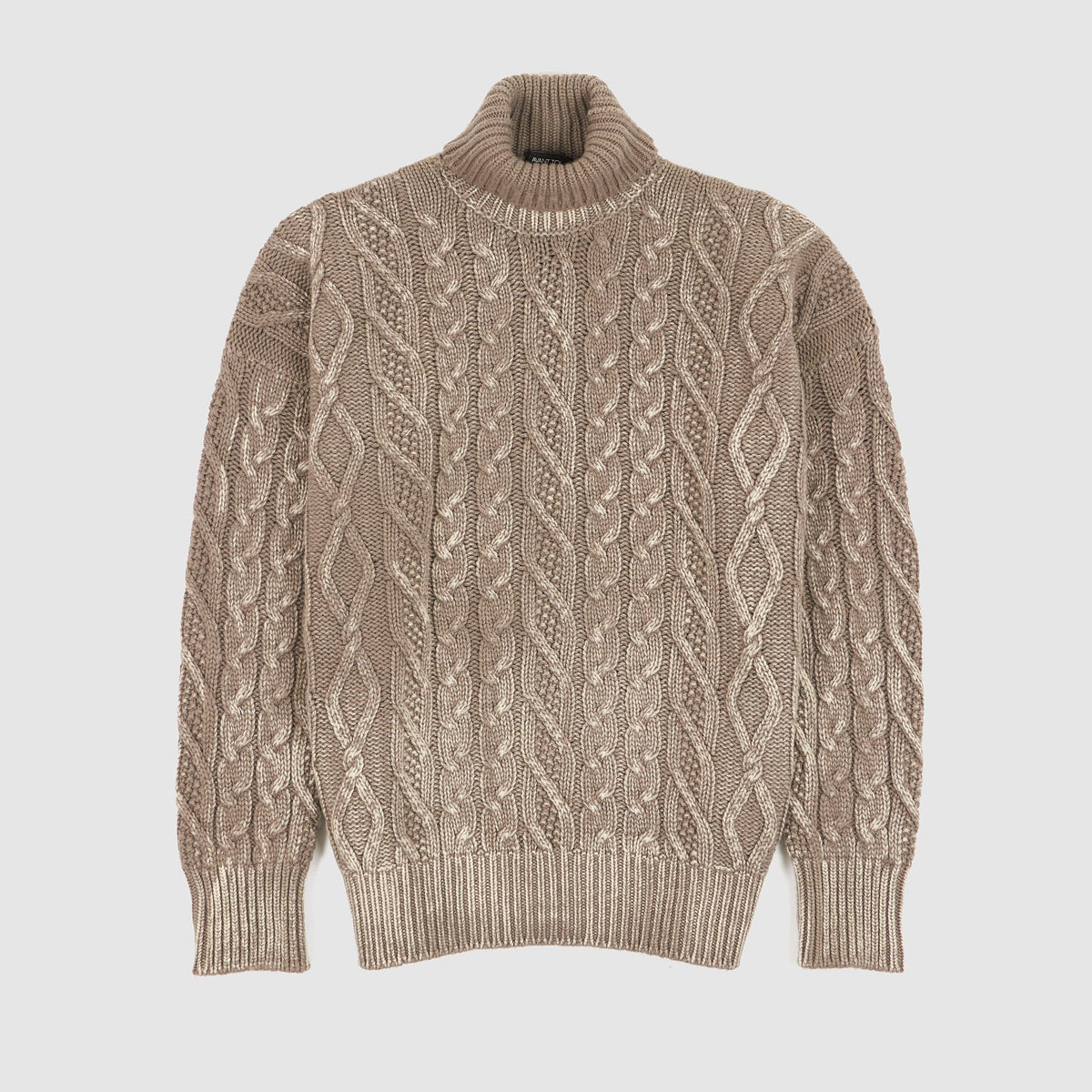 Avant Toi Cashemere Blend Knitted Cable Turtleneck Jumper