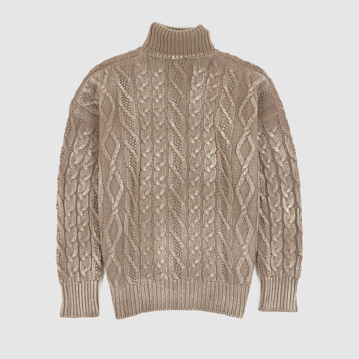 Avant Toi Cashemere Blend Knitted Cable Turtleneck Jumper