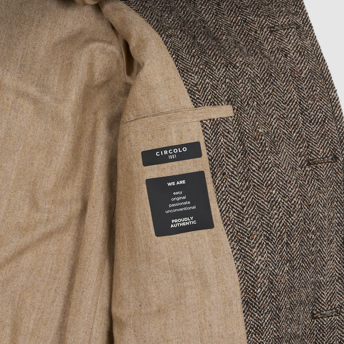 Circolo 1901 Herringbone Raglan Wool Over Coat