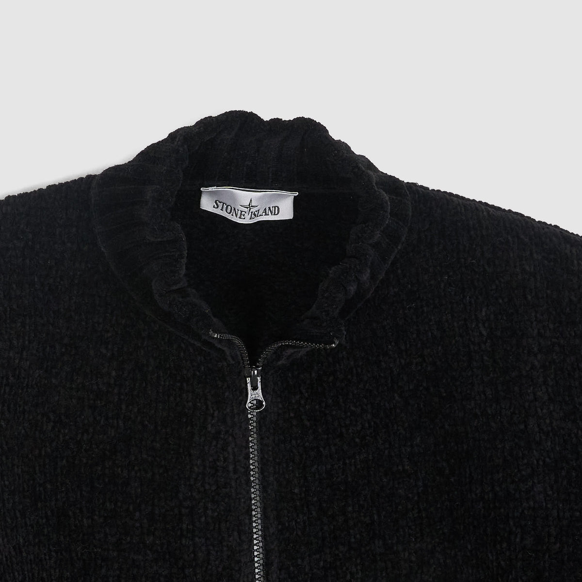 Stone Island Chenille Full Zip Knit Cardigan