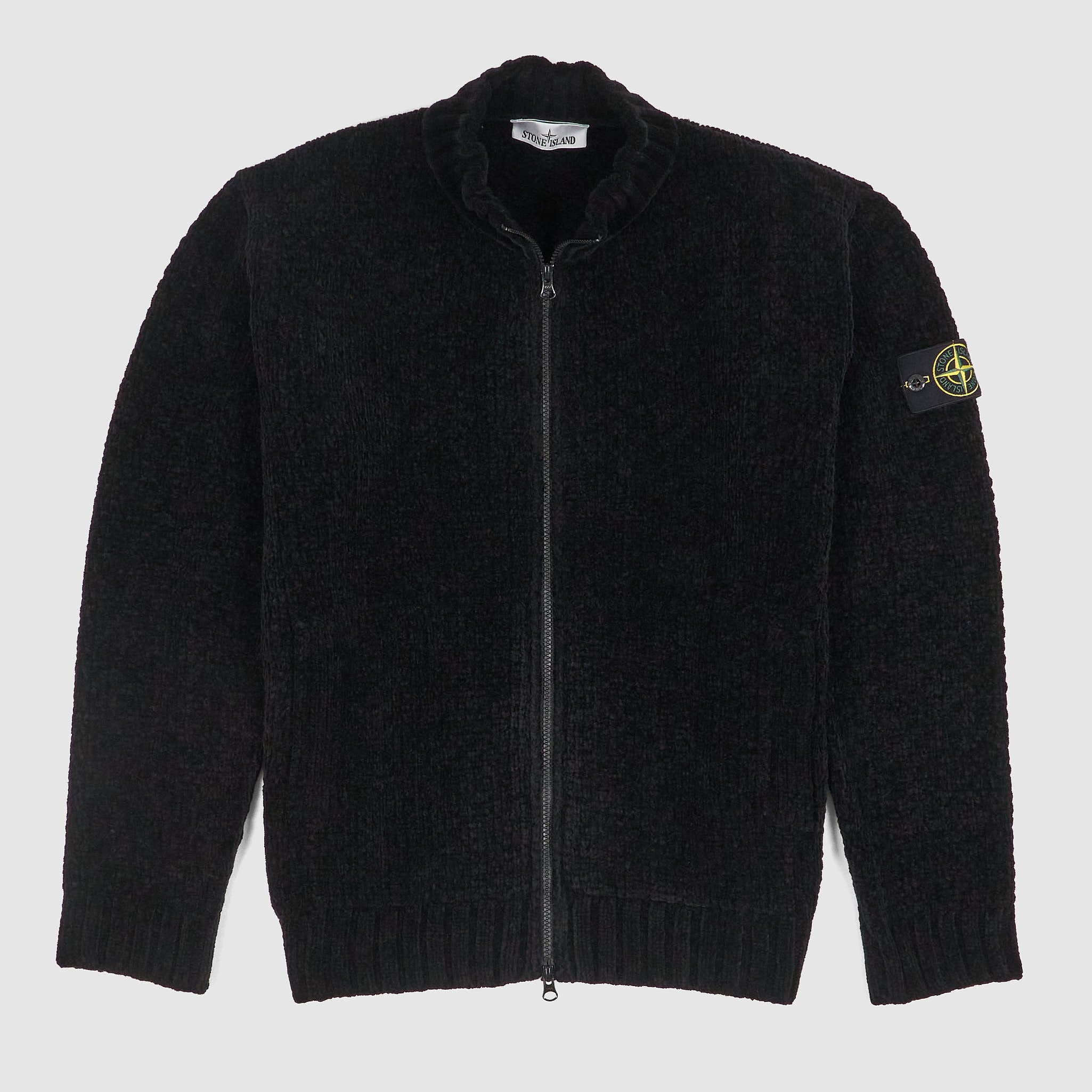 Stone Island Chenille Full Zip Knit Cardigan - DeeCee style