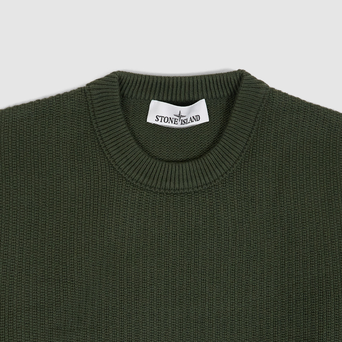 Stone Island Crew Neck Knitted Cotton Stretch Pullover