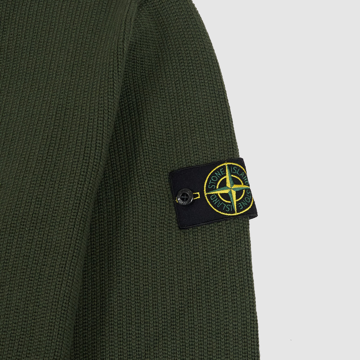 Stone Island Crew Neck Knitted Cotton Stretch Pullover