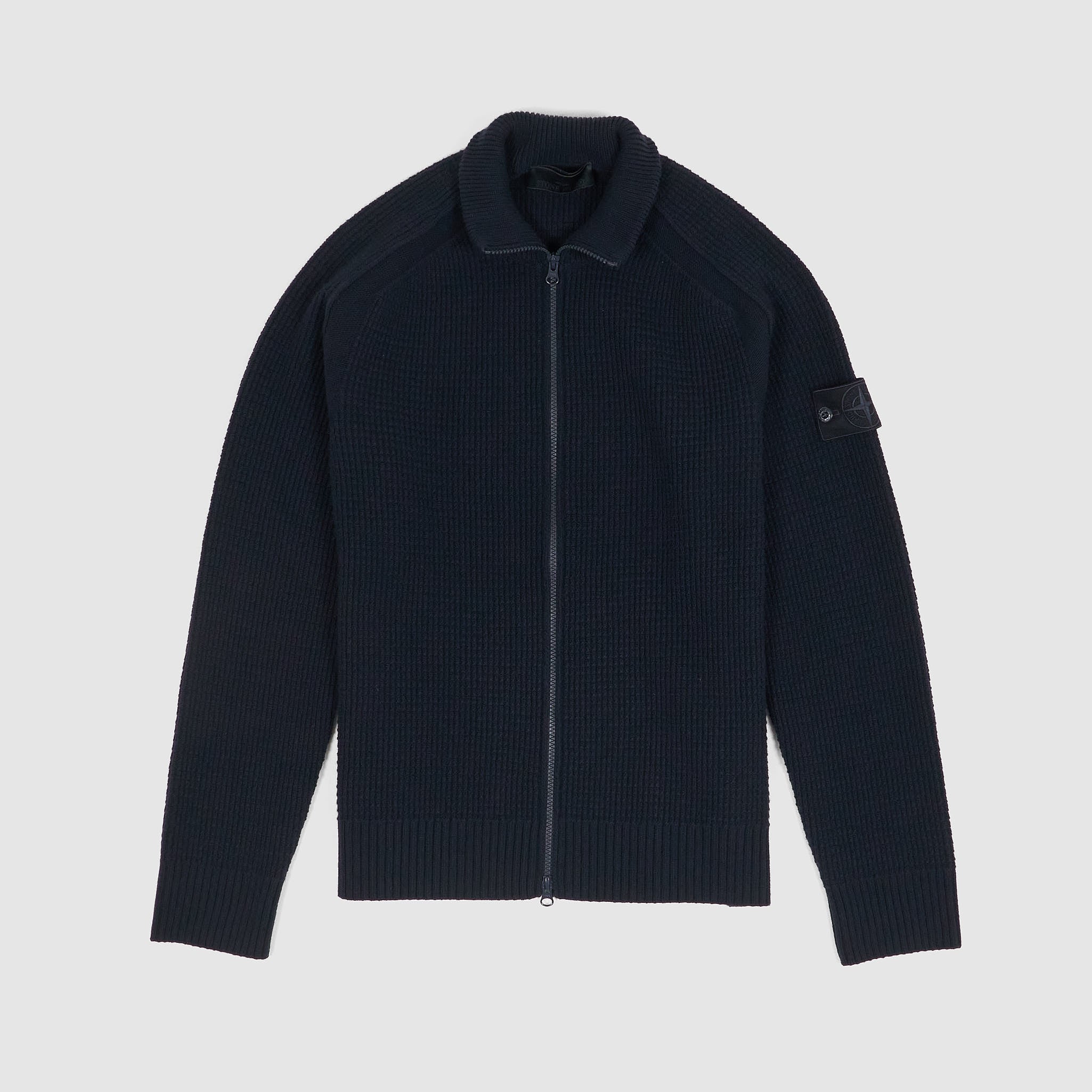 Stone Island Ghost Piece Full Zip Knit Wool Cardigan - DeeCee style