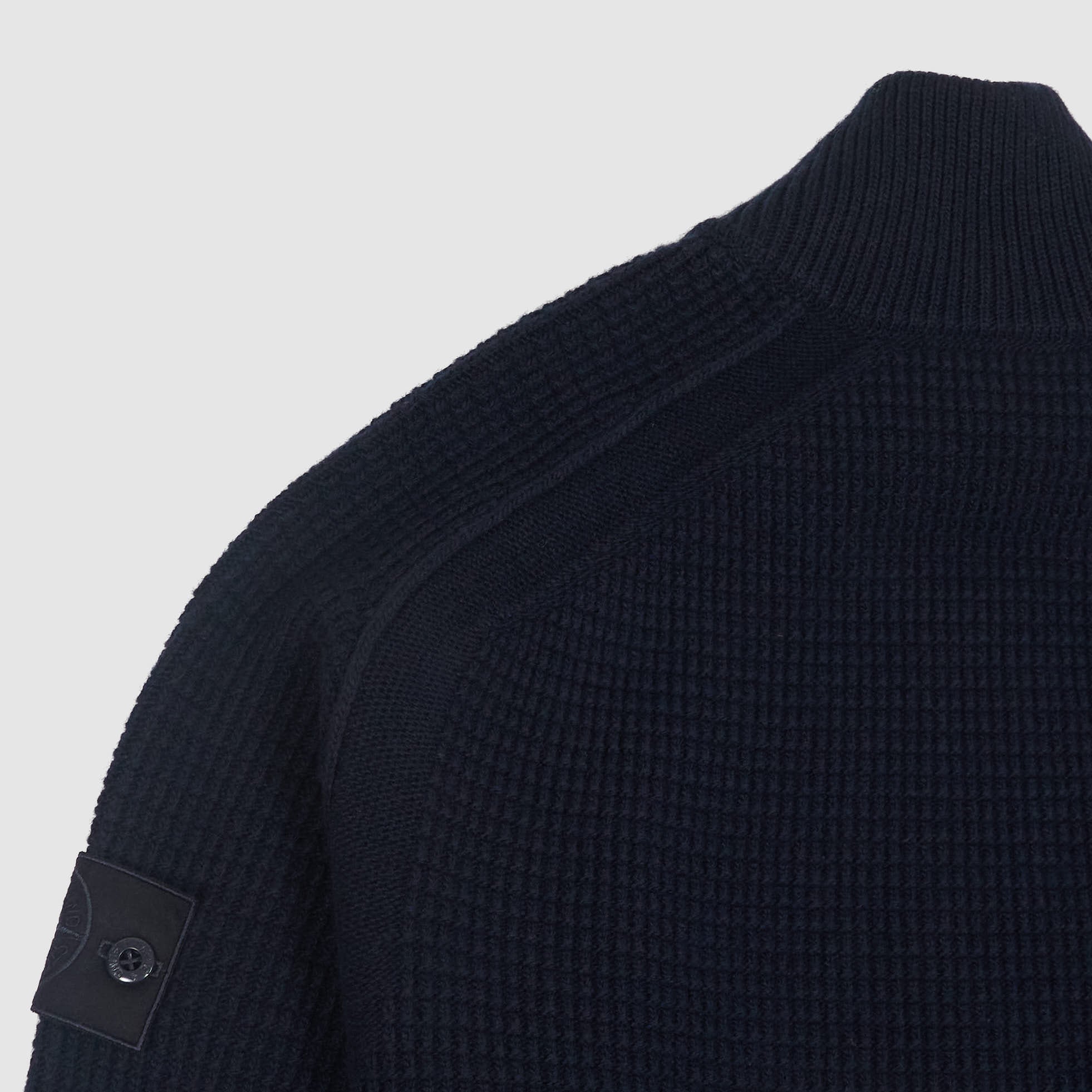Stone Island Ghost Piece Full Zip Knit Wool Cardigan - DeeCee style