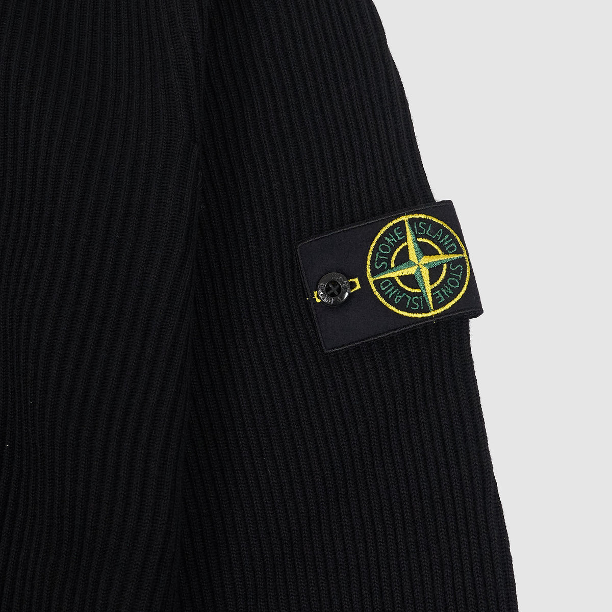 Stone Island Full Zip Wide Rib Knitted Sweater