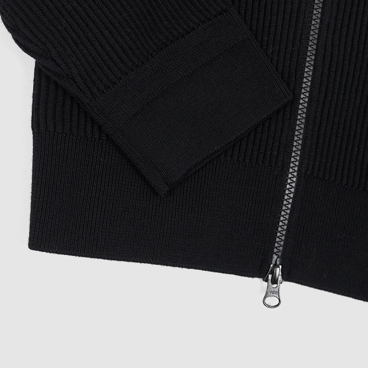 Stone Island Full Zip Wide Rib Knitted Sweater