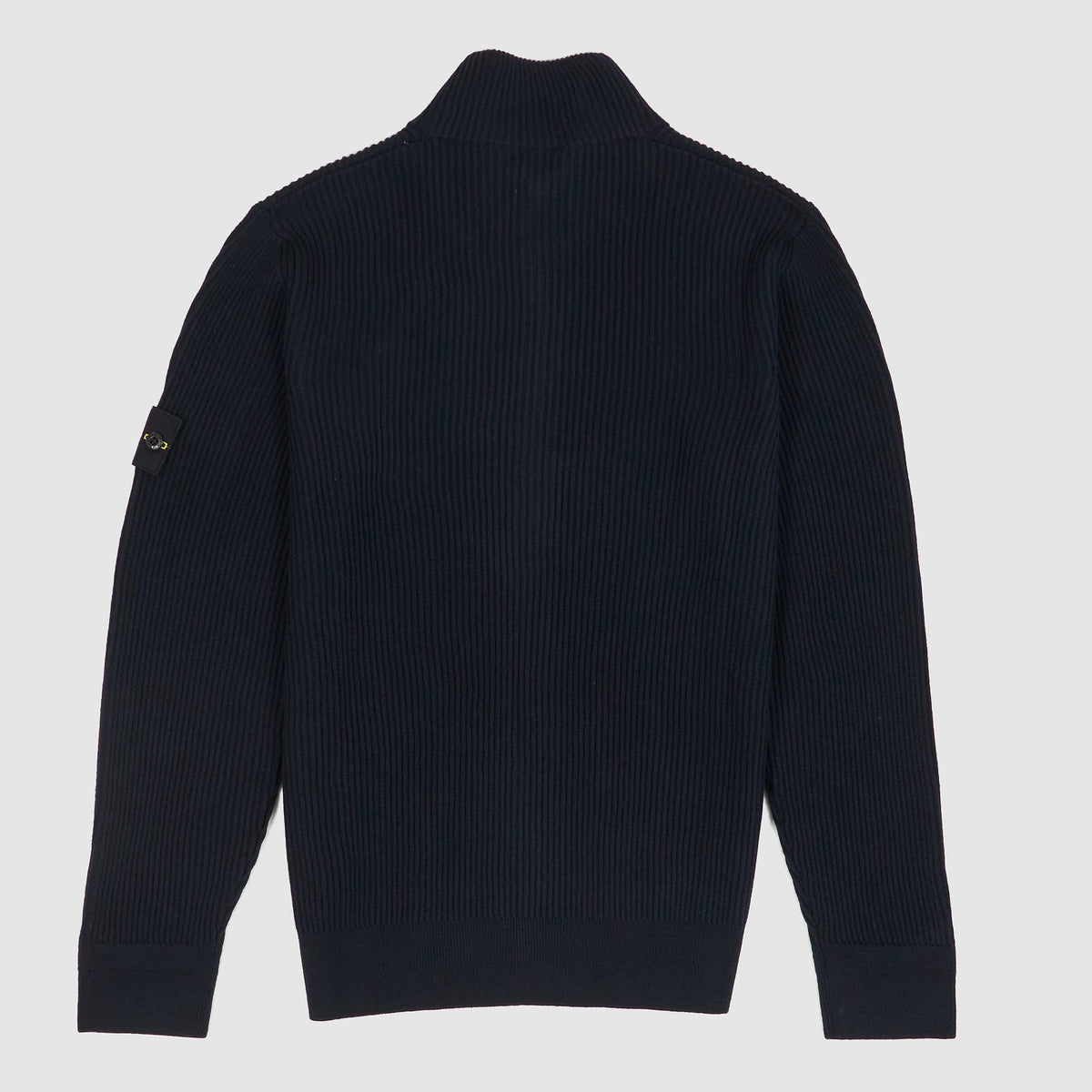 Stone Island Full Zip Wide Rib Knitted Sweater