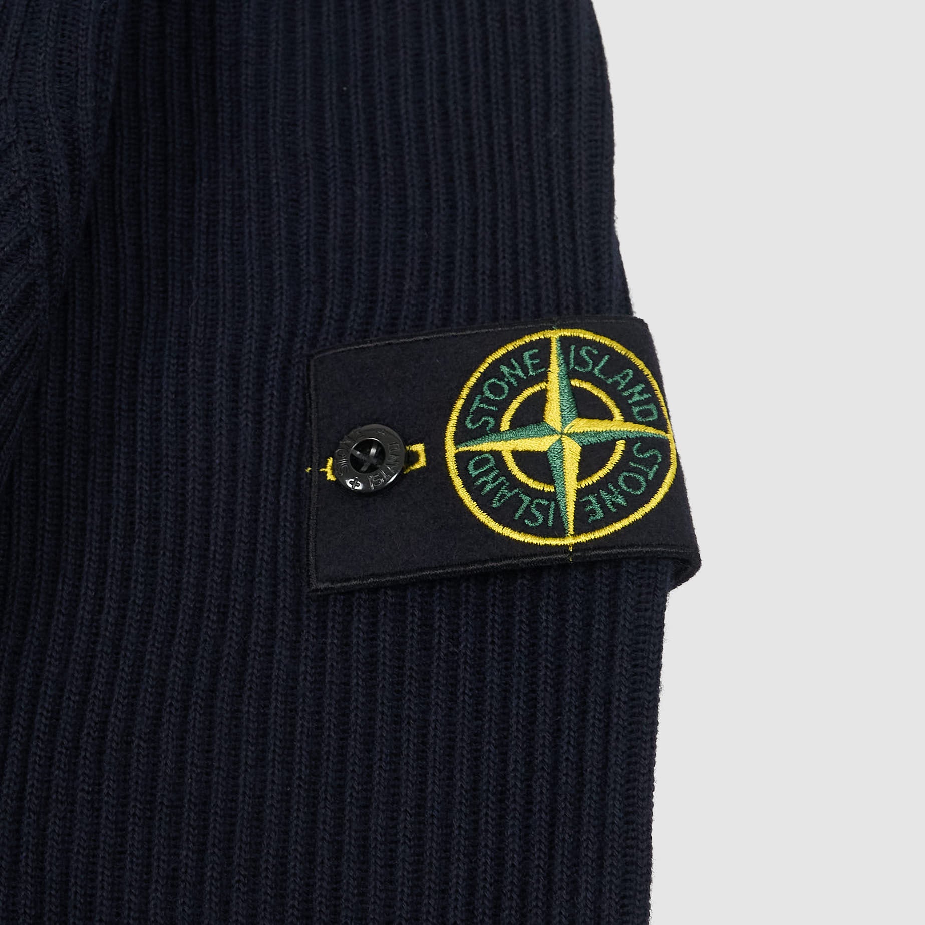 Stone Island Full Zip Wide Rib Knitted Sweater - DeeCee style