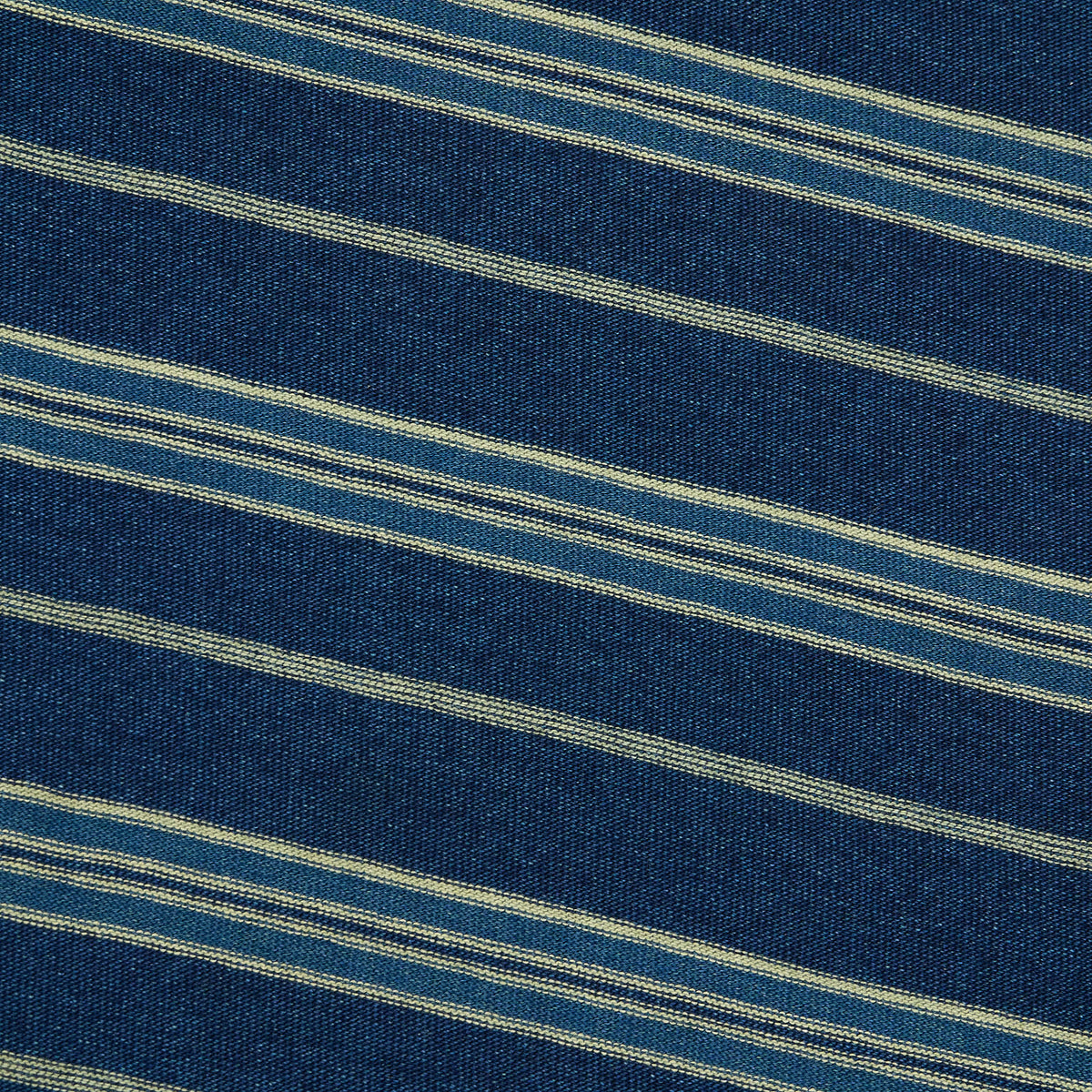 Double RL Heavy Crew Neck Indigo Stripe T-Shirt