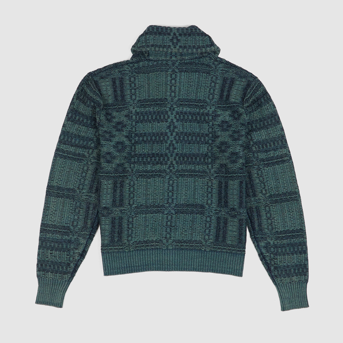 Double RL Indigo Knitted Shawl Cardigan