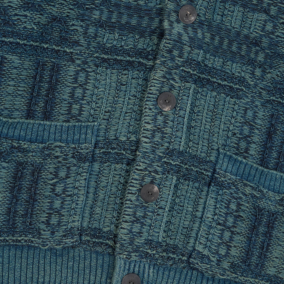 Double RL Indigo Knitted Shawl Cardigan