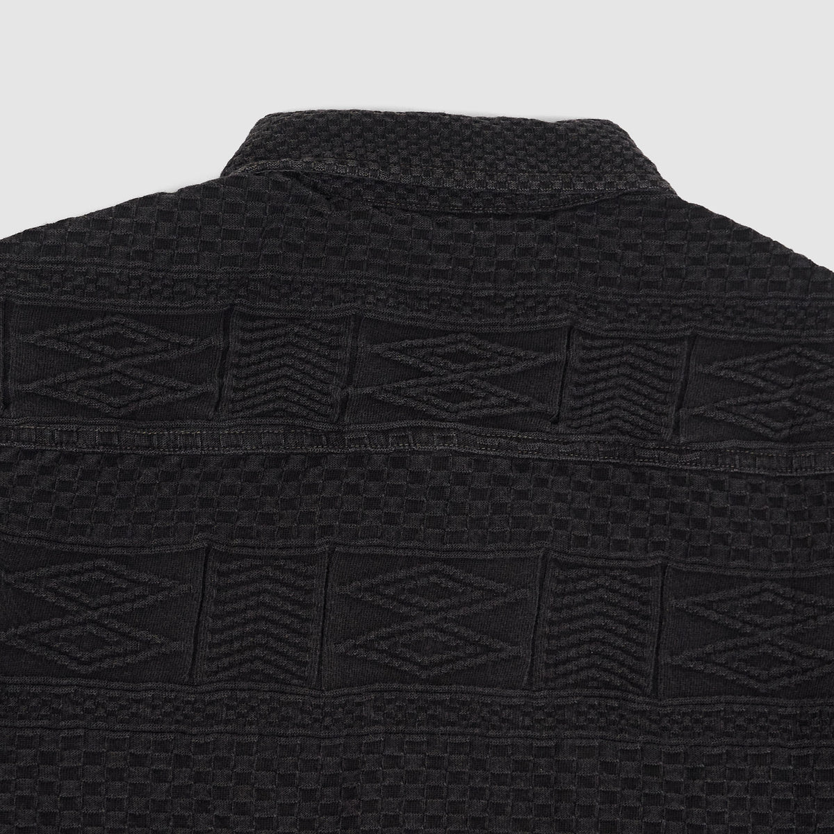Double RL Jacquard knit Black Indigo CPO Overshirt - DeeCee