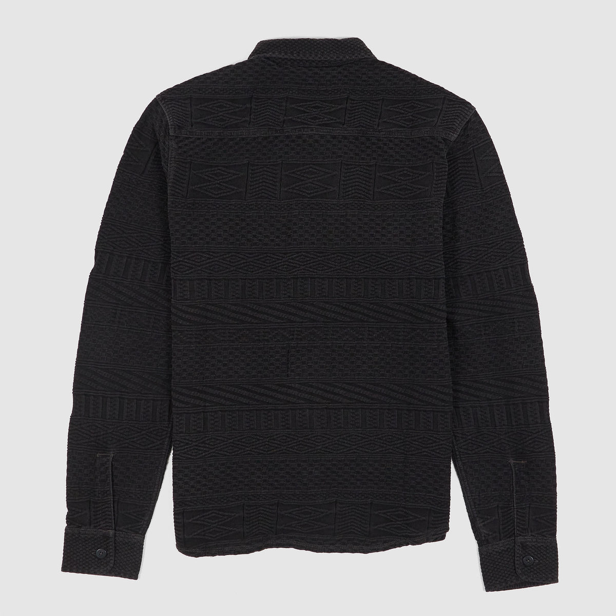 Double RL Jacquard knit Black Indigo CPO Overshirt