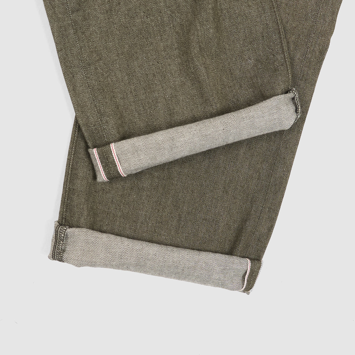 Double RL 5-Pocket Straight Leg Vintage Woven Green Selvage Jeans