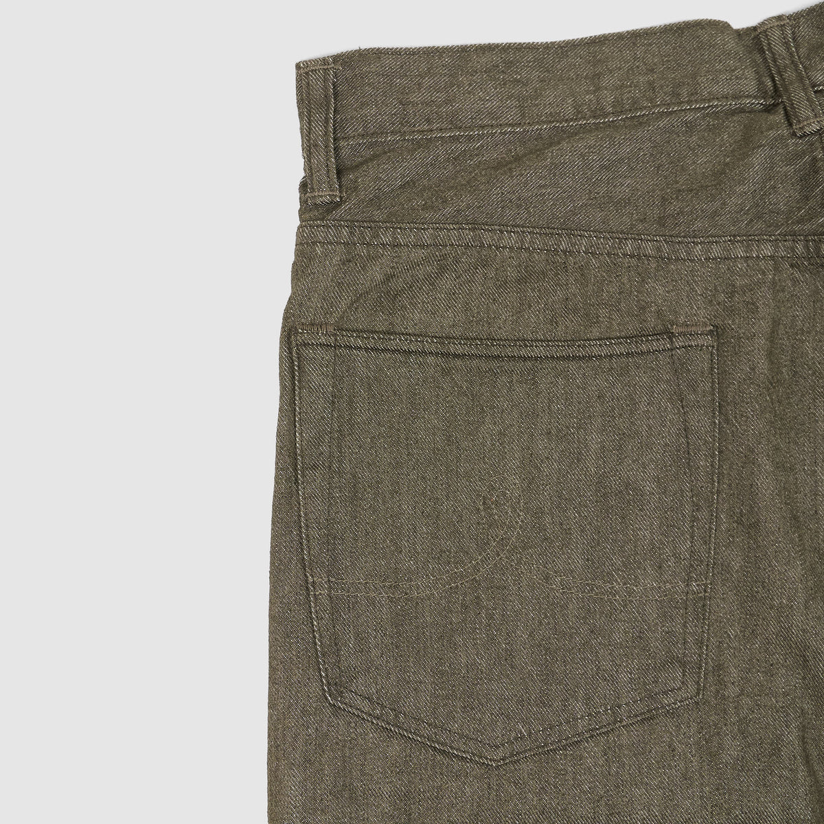 Double RL 5-Pocket Straight Leg Vintage Woven Green Selvage Jeans