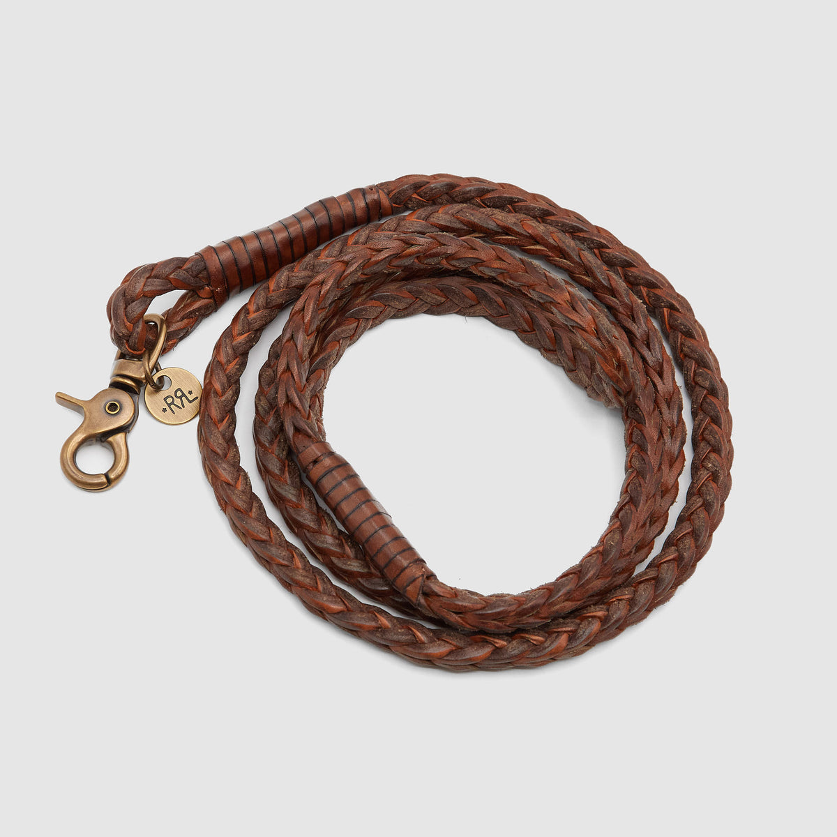 Double RL Leather Dog Leash