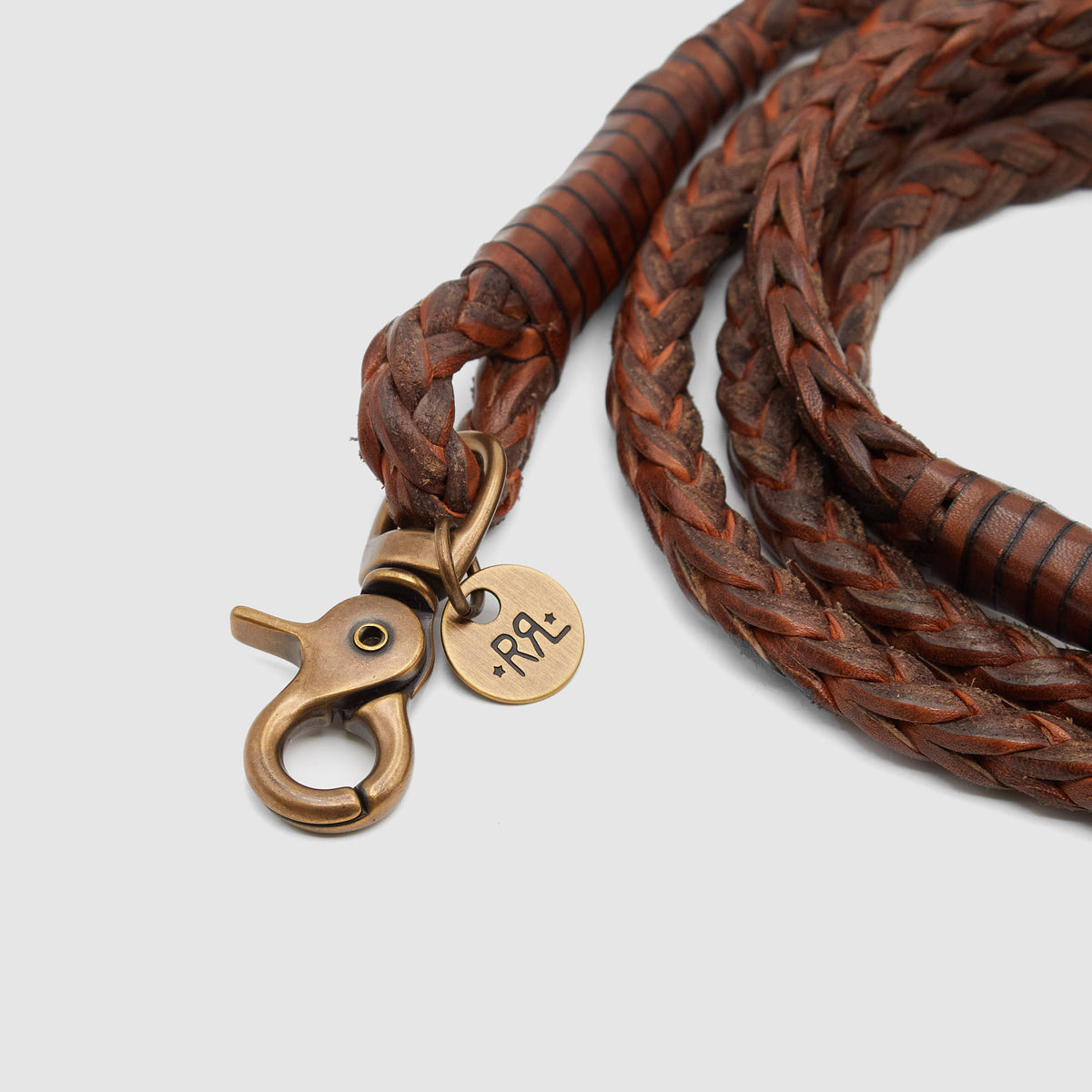 Double RL Leather Dog Leash