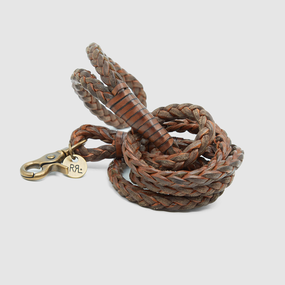 Double RL Leather Dog Leash