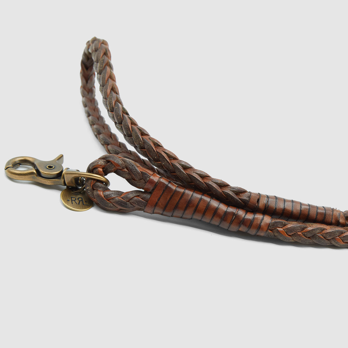 Double RL Leather Dog Leash