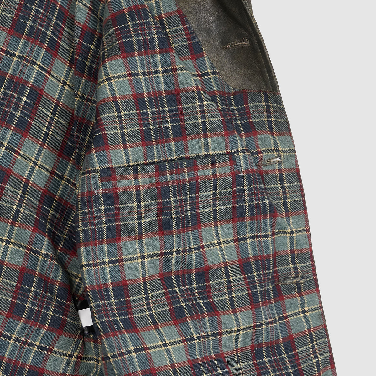 Double RL Indigo Leather Car Coat