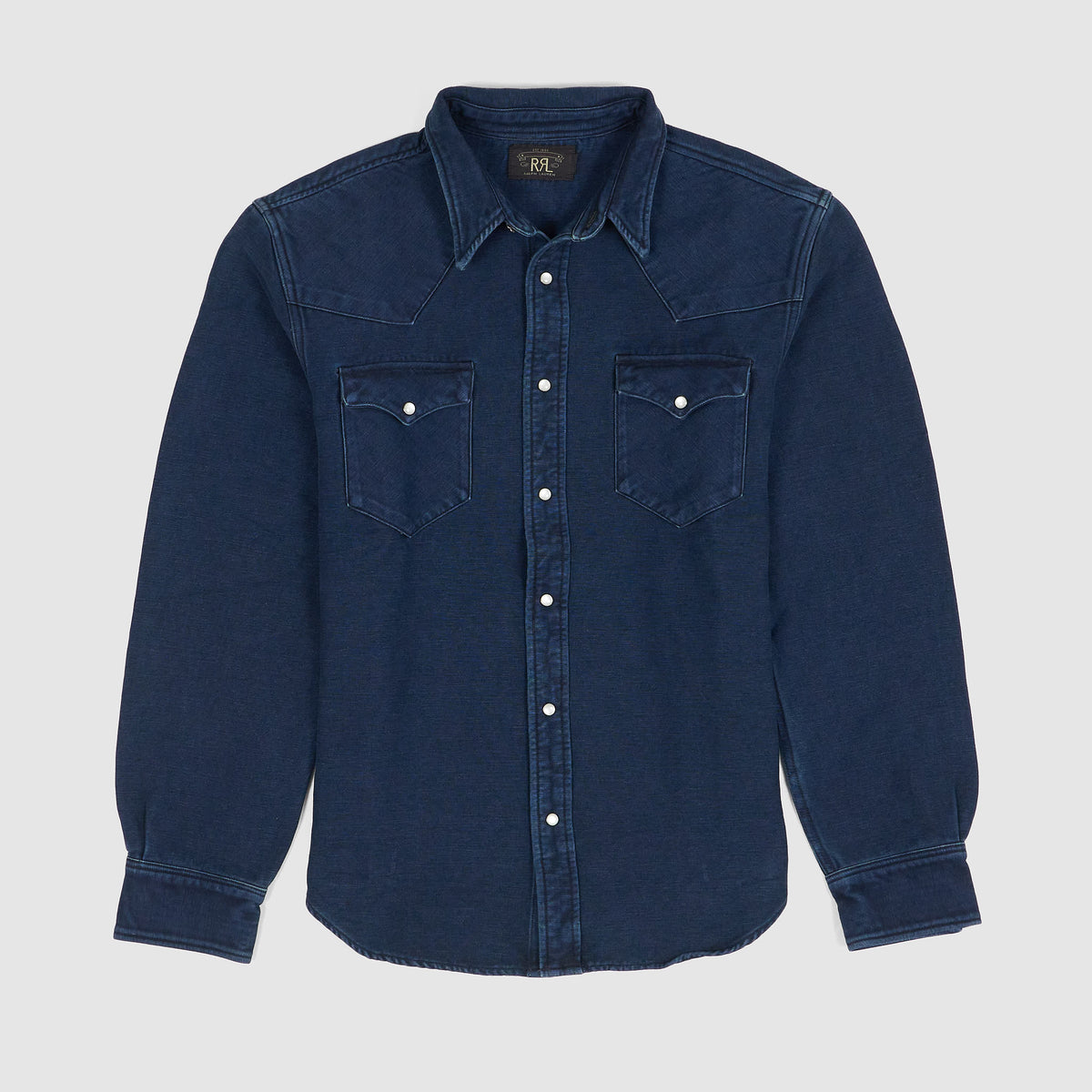 Double RL Indigo Cotton Chamois Canvas Shirt