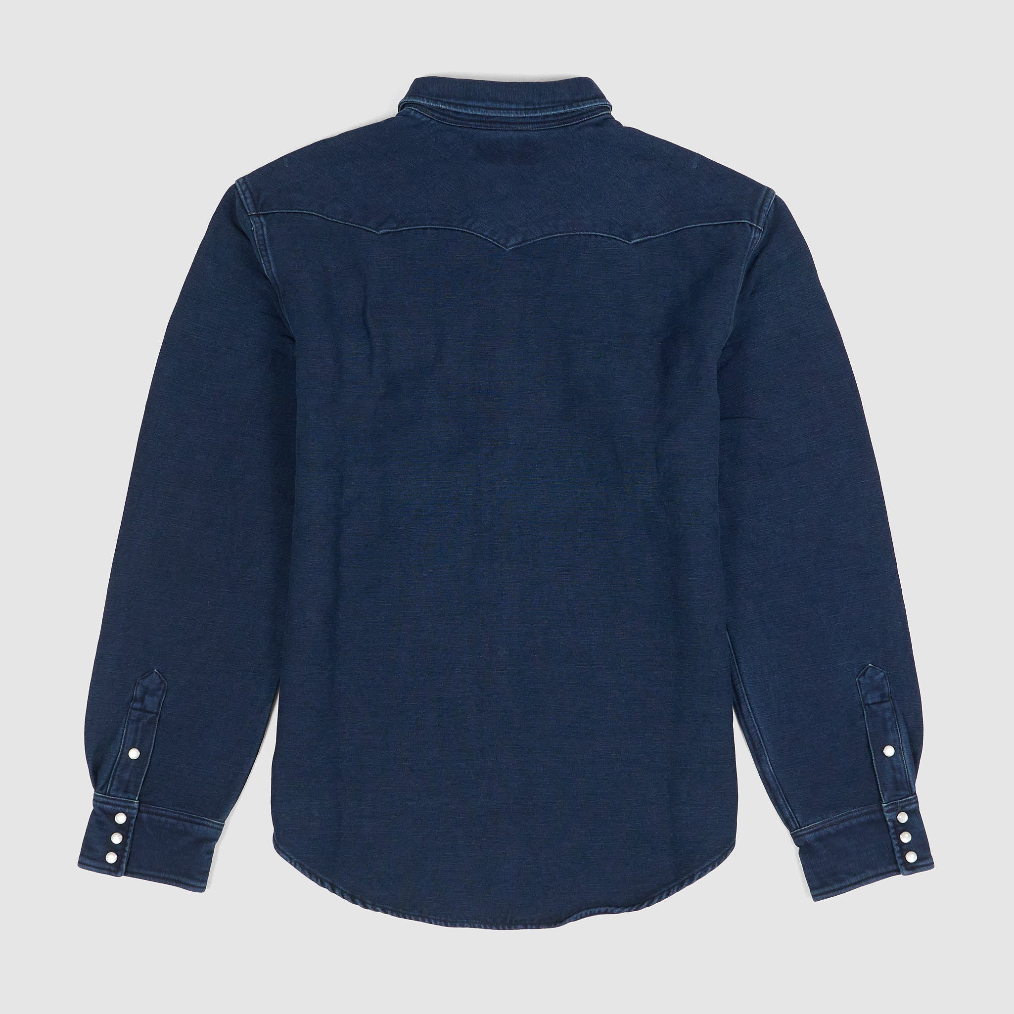 Double RL Indigo Cotton Chamois Canvas Shirt - DeeCee style