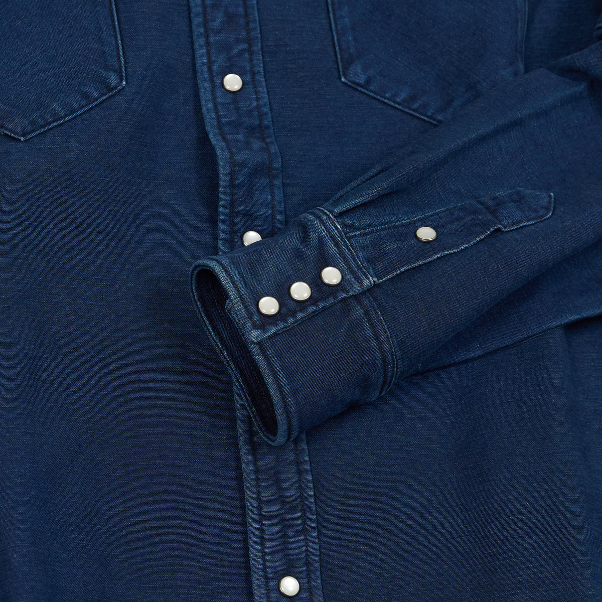Double RL Indigo Cotton Chamois Canvas Shirt