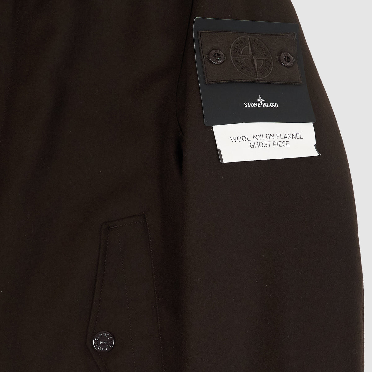 Stone Island Ghost Piece Wool Blend Flannel Parka