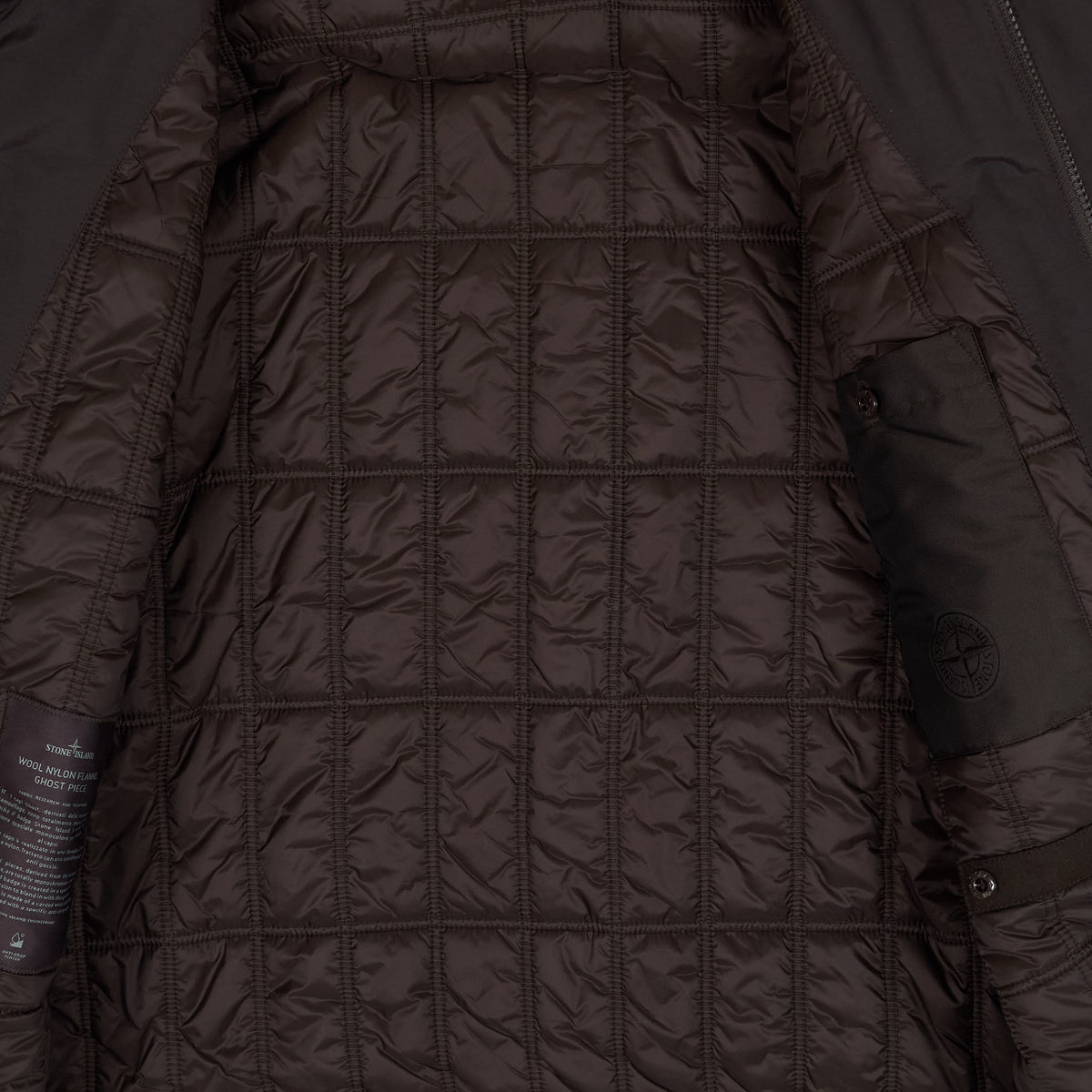 Stone Island Ghost Piece Wool Blend Flannel Parka