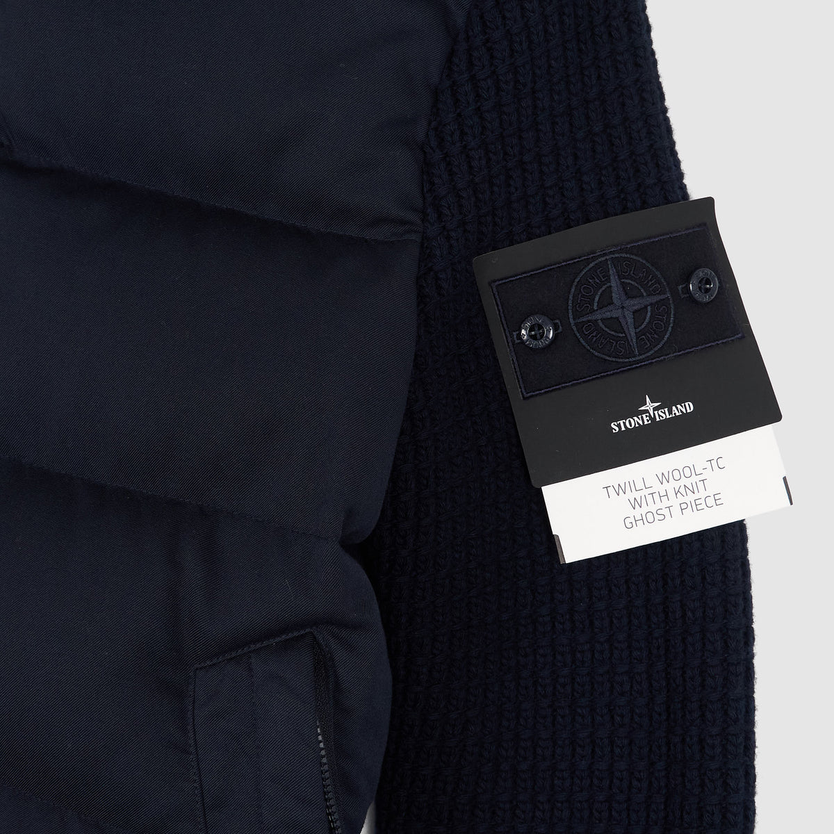 Stone Island Ghost Piece Twill Wool-TC Knitted Jacket