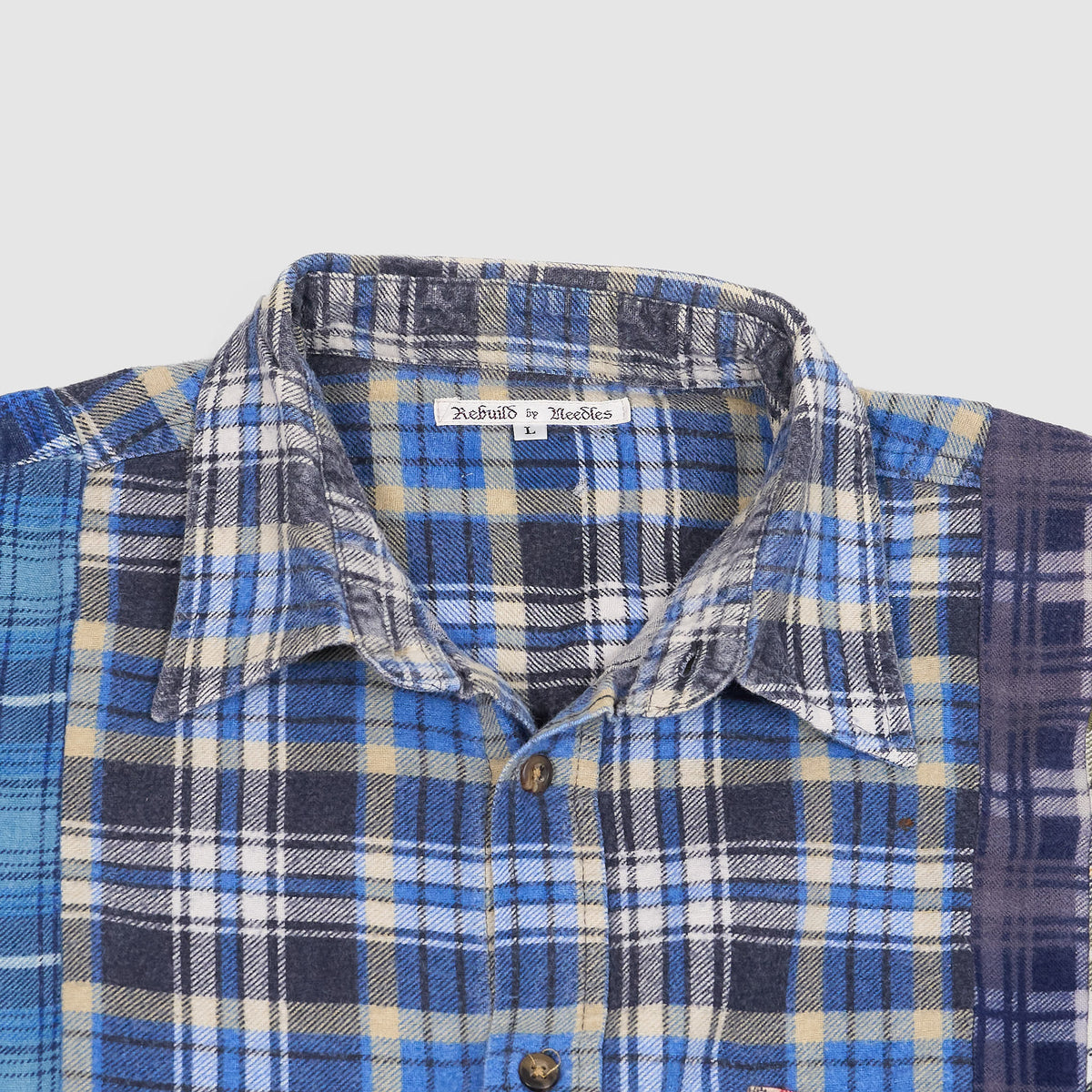 Needles Japan Rebuild Straight Hem Plaid Shirt